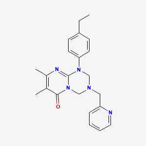 1-(4-ethylphenyl)-7,8-dimethyl-3-(pyridin-2-ylmethyl)-1,2,3,4-tetrahydro-6H-pyrimido[1,2-a][1,3,5]triazin-6-one