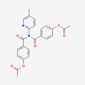 4-[{[4-(Acetyloxy)phenyl]carbonyl}(5-methylpyridin-2-yl)carbamoyl]phenyl acetate