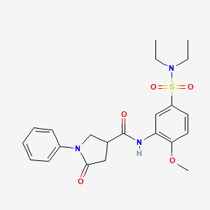 N-[5-(diethylsulfamoyl)-2-methoxyphenyl]-5-oxo-1-phenylpyrrolidine-3-carboxamide