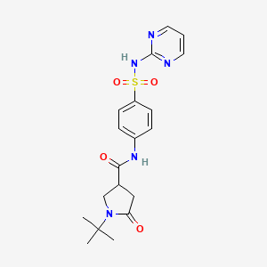 1-tert-butyl-5-oxo-N-[4-(pyrimidin-2-ylsulfamoyl)phenyl]pyrrolidine-3-carboxamide