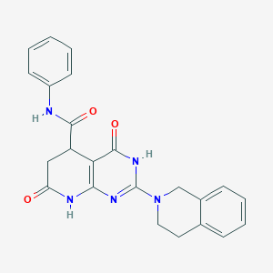 2-(3,4-dihydroisoquinolin-2(1H)-yl)-4-hydroxy-7-oxo-N-phenyl-5,6,7,8-tetrahydropyrido[2,3-d]pyrimidine-5-carboxamide