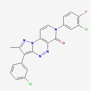 7-(3-chloro-4-fluorophenyl)-3-(3-chlorophenyl)-2-methylpyrazolo[5,1-c]pyrido[4,3-e][1,2,4]triazin-6(7H)-one