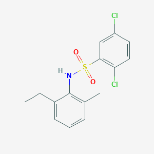 molecular formula C15H15Cl2NO2S B11180540 2,5-dichloro-N-(2-ethyl-6-methylphenyl)benzenesulfonamide 