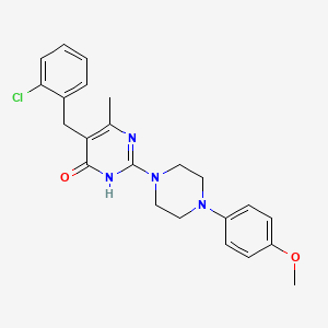 molecular formula C23H25ClN4O2 B11180582 5-(2-chlorobenzyl)-2-[4-(4-methoxyphenyl)piperazin-1-yl]-6-methylpyrimidin-4(3H)-one 