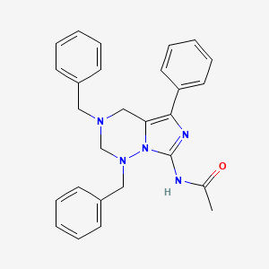 N-(1,3-dibenzyl-5-phenyl-1,2,3,4-tetrahydroimidazo[5,1-f][1,2,4]triazin-7-yl)acetamide