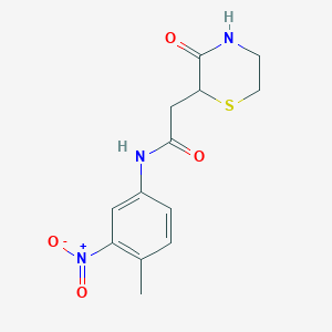 molecular formula C13H15N3O4S B11180618 N-(4-methyl-3-nitrophenyl)-2-(3-oxothiomorpholin-2-yl)acetamide CAS No. 777869-27-9