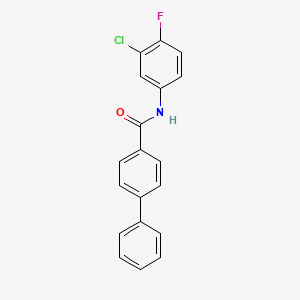 N-(3-chloro-4-fluorophenyl)biphenyl-4-carboxamide