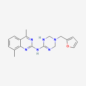 N-(4,8-dimethyl-2-quinazolinyl)-N-[5-(2-furylmethyl)-1,4,5,6-tetrahydro-1,3,5-triazin-2-yl]amine