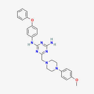 6-{[4-(4-methoxyphenyl)piperazin-1-yl]methyl}-N-(4-phenoxyphenyl)-1,3,5-triazine-2,4-diamine