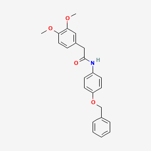 molecular formula C23H23NO4 B11180649 N-[4-(benzyloxy)phenyl]-2-(3,4-dimethoxyphenyl)acetamide 