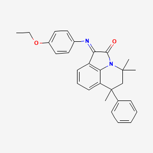 (1Z)-1-[(4-ethoxyphenyl)imino]-4,4,6-trimethyl-6-phenyl-5,6-dihydro-4H-pyrrolo[3,2,1-ij]quinolin-2(1H)-one