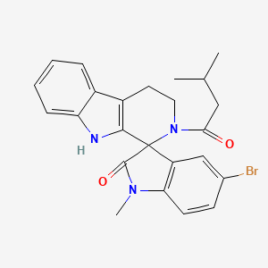 5'-bromo-1'-methyl-2-(3-methylbutanoyl)-2,3,4,9-tetrahydrospiro[beta-carboline-1,3'-indol]-2'(1'H)-one