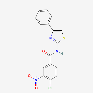 4-chloro-3-nitro-N-(4-phenyl-1,3-thiazol-2-yl)benzamide