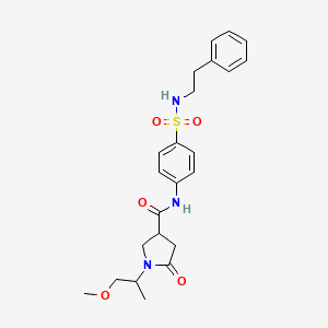 1-(1-methoxypropan-2-yl)-5-oxo-N-{4-[(2-phenylethyl)sulfamoyl]phenyl}pyrrolidine-3-carboxamide