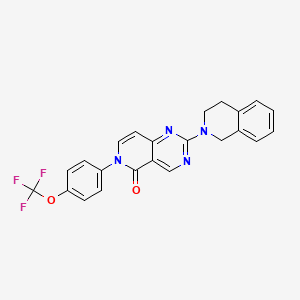 2-(1,2,3,4-Tetrahydroisoquinolin-2-YL)-6-[4-(trifluoromethoxy)phenyl]-5H,6H-pyrido[4,3-D]pyrimidin-5-one