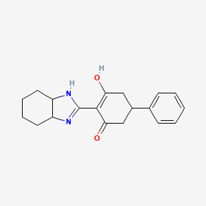 molecular formula C19H22N2O2 B11180689 2-(octahydro-2H-benzimidazol-2-ylidene)-5-phenylcyclohexane-1,3-dione 