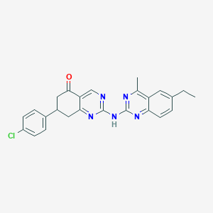 7-(4-chlorophenyl)-2-[(6-ethyl-4-methylquinazolin-2-yl)amino]-7,8-dihydroquinazolin-5(6H)-one