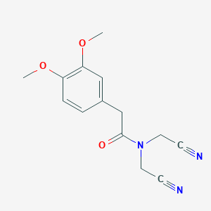 N,N-bis(cyanomethyl)-2-(3,4-dimethoxyphenyl)acetamide