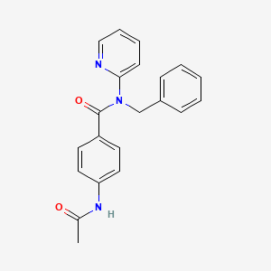 N-Benzyl-4-acetamido-N-(pyridin-2-YL)benzamide