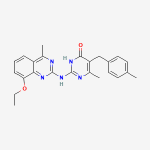 2-[(8-ethoxy-4-methylquinazolin-2-yl)amino]-6-methyl-5-(4-methylbenzyl)pyrimidin-4(3H)-one