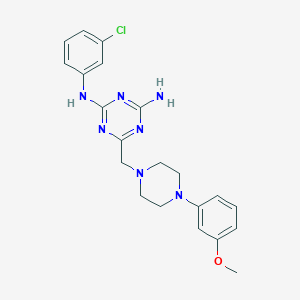 N-(3-chlorophenyl)-6-{[4-(3-methoxyphenyl)piperazin-1-yl]methyl}-1,3,5-triazine-2,4-diamine