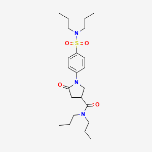 1-[4-(dipropylsulfamoyl)phenyl]-5-oxo-N,N-dipropylpyrrolidine-3-carboxamide