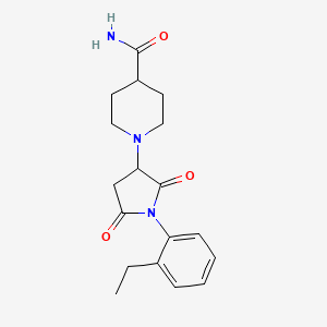 1-[1-(2-Ethylphenyl)-2,5-dioxopyrrolidin-3-yl]piperidine-4-carboxamide