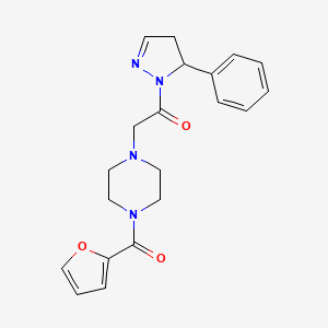 1-(2-furanylcarbonyl)-4-(2-oxo-2-(5-phenyl-4,5-dihydro-1H-pyrazol-1-yl)ethyl)piperazine