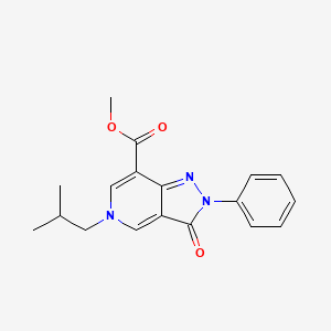 methyl 5-isobutyl-3-oxo-2-phenyl-3,5-dihydro-2H-pyrazolo[4,3-c]pyridine-7-carboxylate