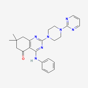 7,7-dimethyl-4-(phenylamino)-2-[4-(pyrimidin-2-yl)piperazin-1-yl]-7,8-dihydroquinazolin-5(6H)-one