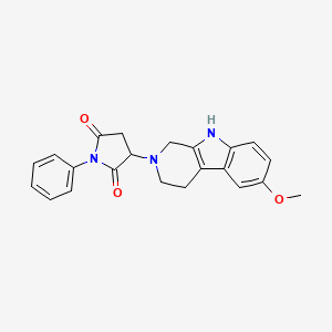 3-(6-methoxy-1,3,4,9-tetrahydro-2H-beta-carbolin-2-yl)-1-phenylpyrrolidine-2,5-dione