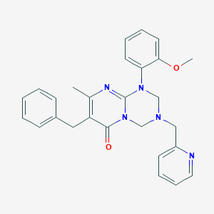 7-benzyl-1-(2-methoxyphenyl)-8-methyl-3-(pyridin-2-ylmethyl)-1,2,3,4-tetrahydro-6H-pyrimido[1,2-a][1,3,5]triazin-6-one