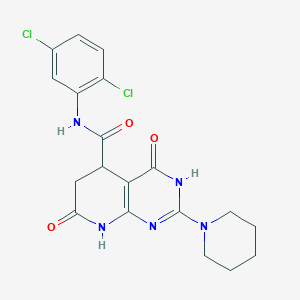 N-(2,5-dichlorophenyl)-4-hydroxy-7-oxo-2-(piperidin-1-yl)-5,6,7,8-tetrahydropyrido[2,3-d]pyrimidine-5-carboxamide