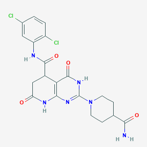 2-(4-carbamoylpiperidin-1-yl)-N-(2,5-dichlorophenyl)-4,7-dioxo-3,4,5,6,7,8-hexahydropyrido[2,3-d]pyrimidine-5-carboxamide