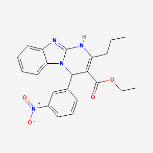 Ethyl 4-(3-nitrophenyl)-2-propyl-1,4-dihydropyrimido[1,2-a]benzimidazole-3-carboxylate