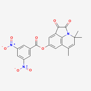 4,4,6-trimethyl-1,2-dioxo-1,2-dihydro-4H-pyrrolo[3,2,1-ij]quinolin-8-yl 3,5-dinitrobenzoate