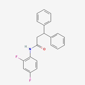 N-(2,4-difluorophenyl)-3,3-diphenylpropanamide