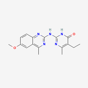 molecular formula C17H19N5O2 B11180878 5-Ethyl-2-(6-methoxy-4-methyl-quinazolin-2-ylamino)-6-methyl-1H-pyrimidin-4-one 