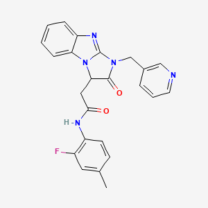 N-(2-fluoro-4-methylphenyl)-2-[2-oxo-1-(pyridin-3-ylmethyl)-2,3-dihydro-1H-imidazo[1,2-a]benzimidazol-3-yl]acetamide