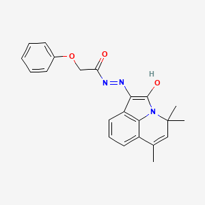 2-phenoxy-N'-[(1E)-4,4,6-trimethyl-2-oxo-4H-pyrrolo[3,2,1-ij]quinolin-1(2H)-ylidene]acetohydrazide