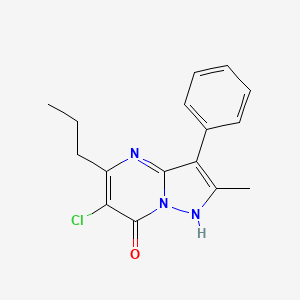 6-Chloro-2-methyl-3-phenyl-5-propylpyrazolo[1,5-a]pyrimidin-7-ol