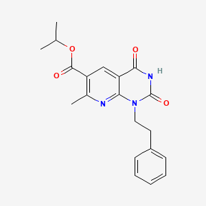 Isopropyl 7-methyl-2,4-dioxo-1-(2-phenylethyl)-1,2,3,4-tetrahydropyrido[2,3-d]pyrimidine-6-carboxylate