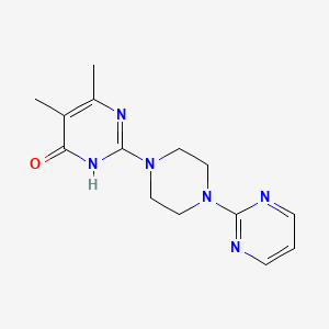 5,6-dimethyl-2-[4-(pyrimidin-2-yl)piperazin-1-yl]pyrimidin-4(3H)-one