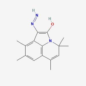 molecular formula C16H19N3O B11180998 (1E)-1-hydrazinylidene-4,4,6,8,9-pentamethyl-4H-pyrrolo[3,2,1-ij]quinolin-2(1H)-one CAS No. 524047-11-8