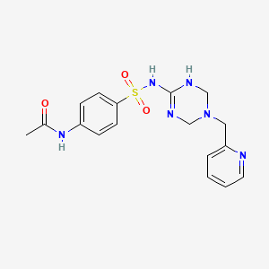 N-(4-{[5-(pyridin-2-ylmethyl)-1,4,5,6-tetrahydro-1,3,5-triazin-2-yl]sulfamoyl}phenyl)acetamide