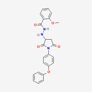 N'-[2,5-dioxo-1-(4-phenoxyphenyl)pyrrolidin-3-yl]-2-methoxybenzohydrazide