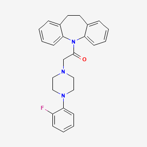 1-(10,11-dihydro-5H-dibenzo[b,f]azepin-5-yl)-2-[4-(2-fluorophenyl)piperazin-1-yl]ethanone