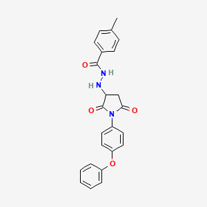 N'-[2,5-dioxo-1-(4-phenoxyphenyl)pyrrolidin-3-yl]-4-methylbenzohydrazide