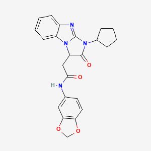 N-(1,3-benzodioxol-5-yl)-2-(1-cyclopentyl-2-oxo-2,3-dihydro-1H-imidazo[1,2-a]benzimidazol-3-yl)acetamide