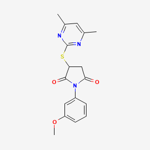 3-[(4,6-Dimethylpyrimidin-2-yl)sulfanyl]-1-(3-methoxyphenyl)pyrrolidine-2,5-dione